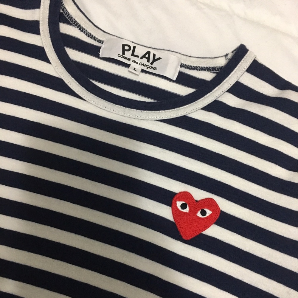 COMME des GARÇONS PLAY stripe tee